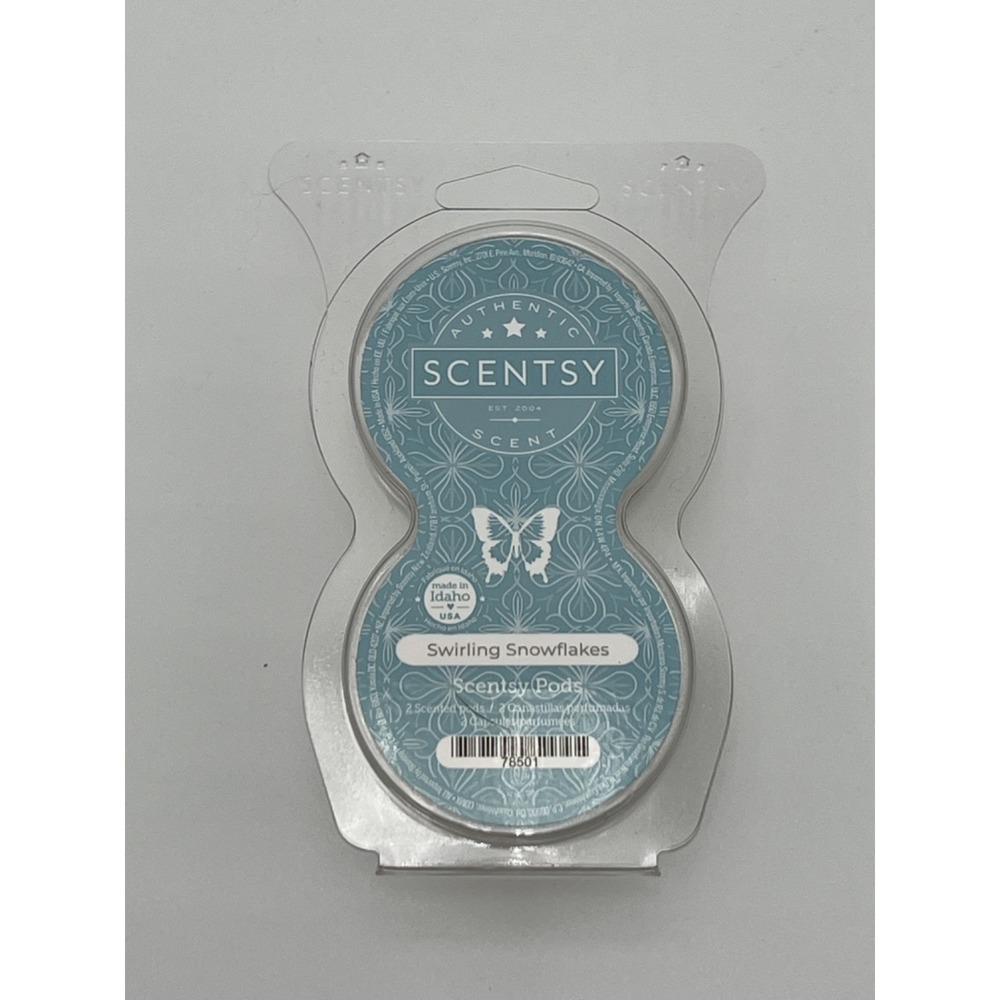 Scentsy Pods SWIRLING SNOWFLAKES Scent (1 Pack of 2 Pods) Retired NEW‎